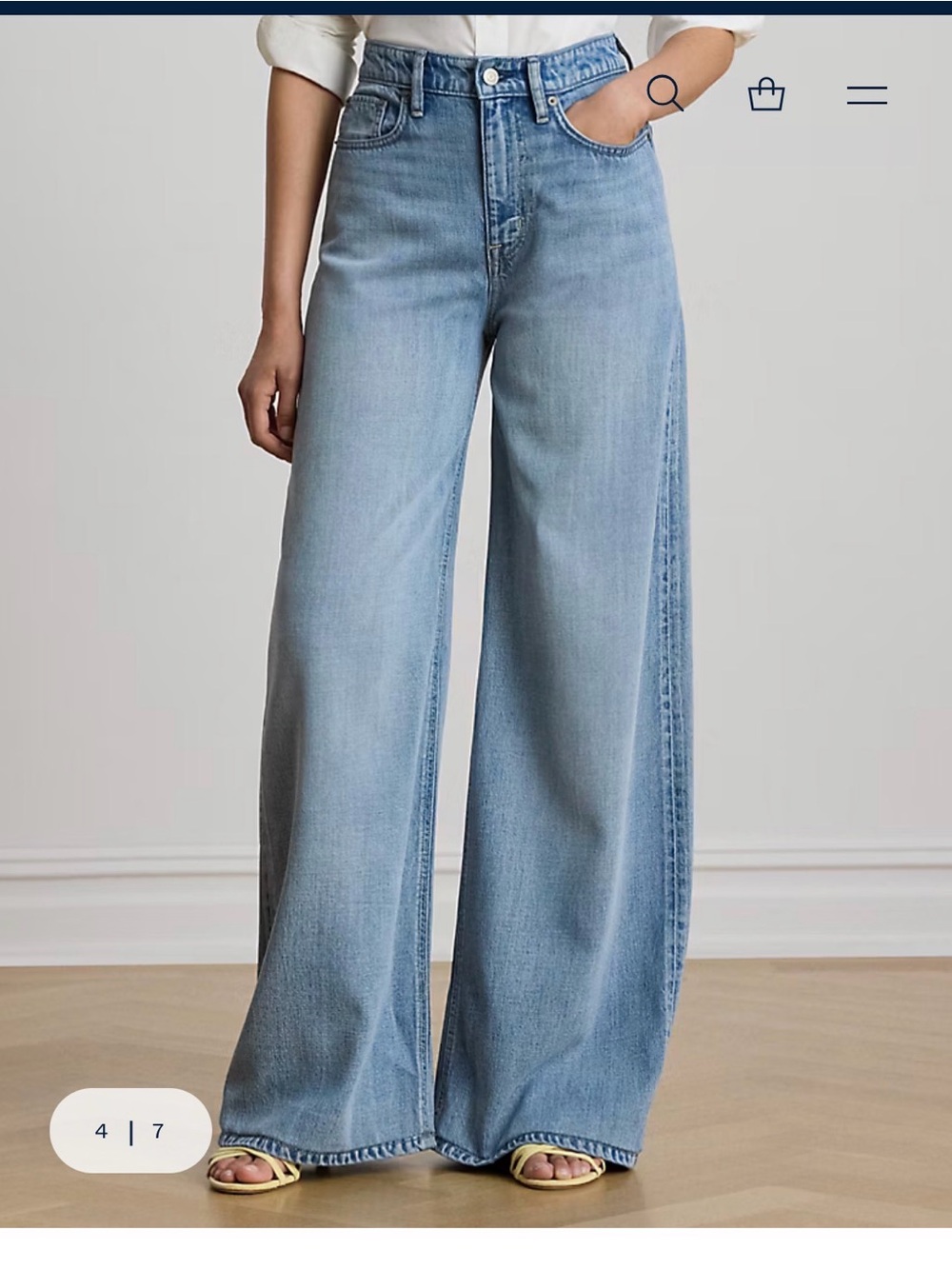 Ralph Lauren Wide Leg Light Blue Women's Jeans
